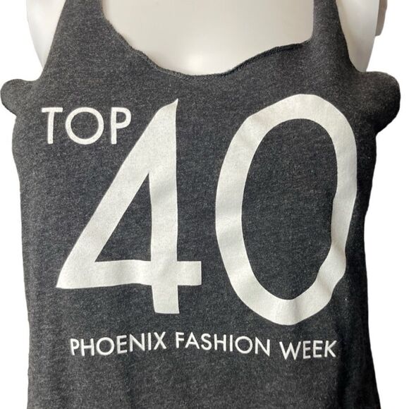 TOP 40 Fashion Week Casual Tank Top Grey Size Small - Picture 3 of 3